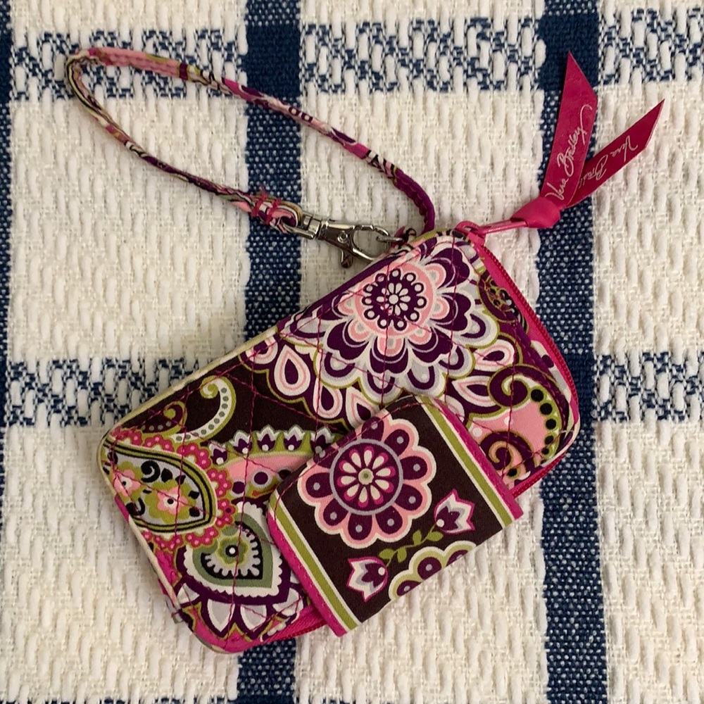 Vera Bradley wristlet and cell phone case
